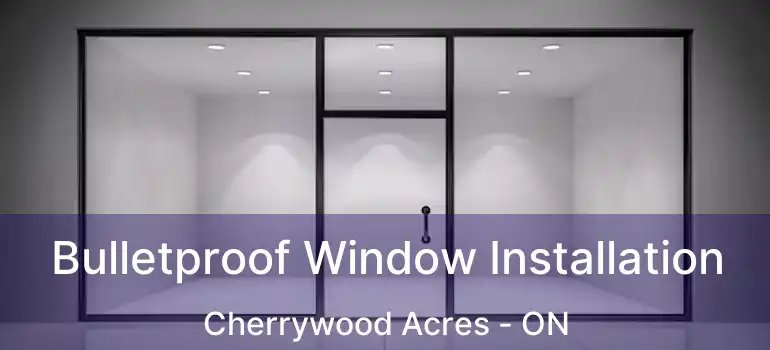  Bulletproof Window Installation Cherrywood Acres - ON