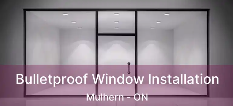  Bulletproof Window Installation Mulhern - ON