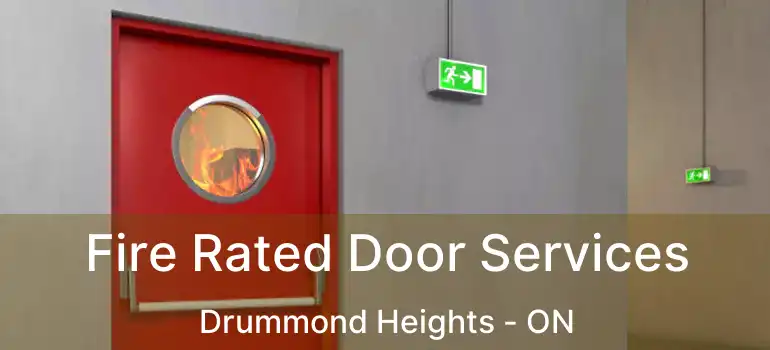  Fire Rated Door Services Drummond Heights - ON