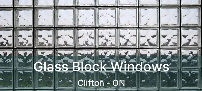  Glass Block Windows Clifton - ON