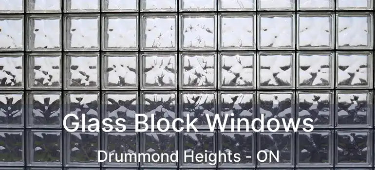  Glass Block Windows Drummond Heights - ON