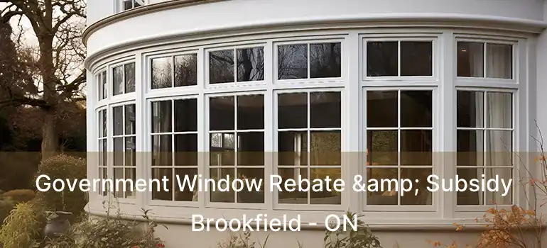  Government Window Rebate & Subsidy Brookfield - ON