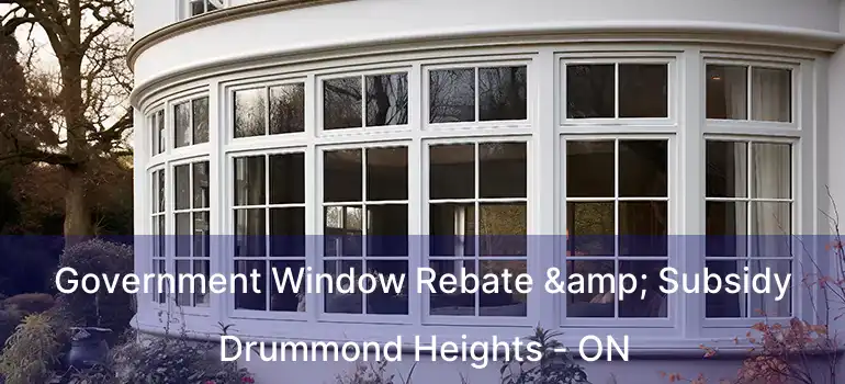  Government Window Rebate & Subsidy Drummond Heights - ON