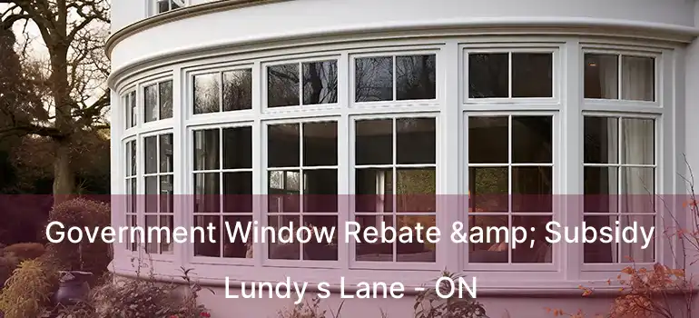  Government Window Rebate & Subsidy Lundy s Lane - ON