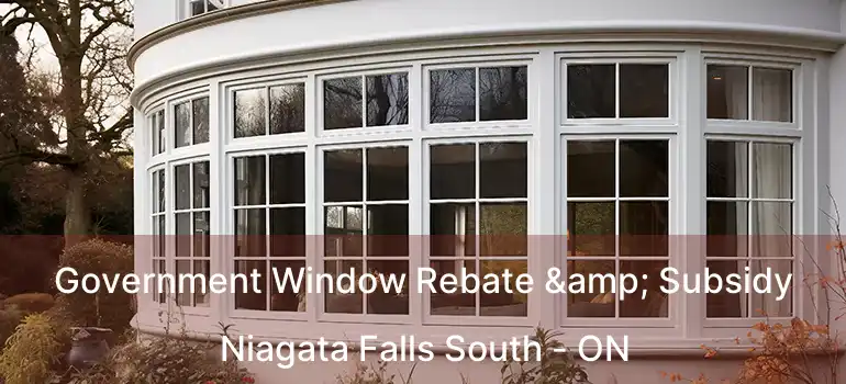  Government Window Rebate & Subsidy Niagata Falls South - ON