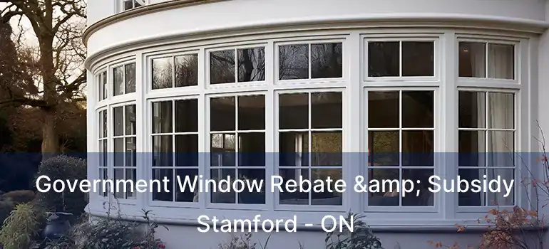  Government Window Rebate & Subsidy Stamford - ON