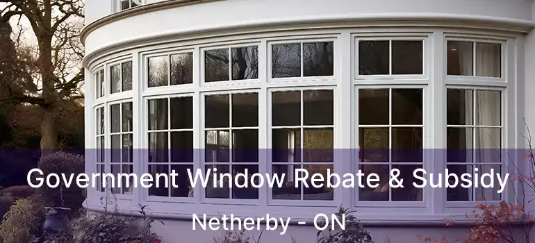  Government Window Rebate & Subsidy Netherby - ON