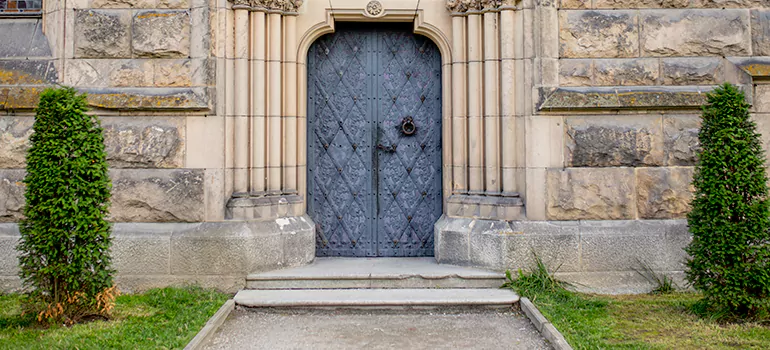 Traditional Double Front Doors in Niagara Falls, Ontario