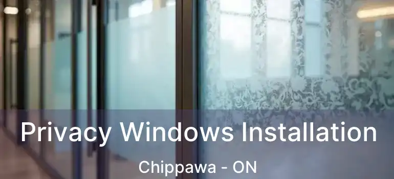  Privacy Windows Installation Chippawa - ON