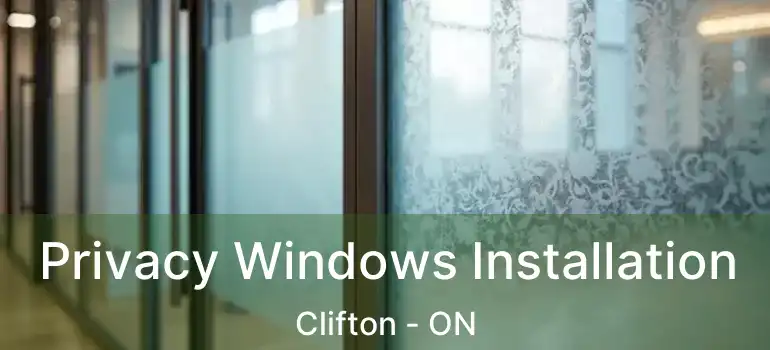  Privacy Windows Installation Clifton - ON