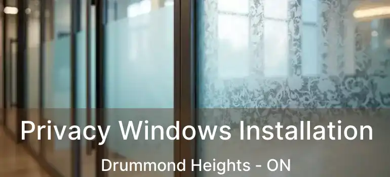  Privacy Windows Installation Drummond Heights - ON