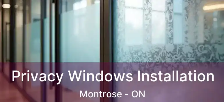  Privacy Windows Installation Montrose - ON