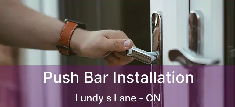  Push Bar Installation Lundy s Lane - ON