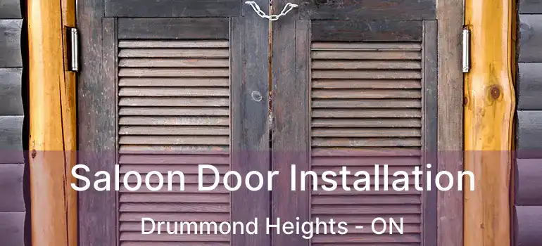  Saloon Door Installation Drummond Heights - ON