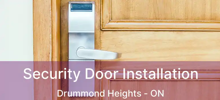  Security Door Installation Drummond Heights - ON