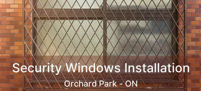  Security Windows Installation Orchard Park - ON