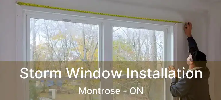  Storm Window Installation Montrose - ON