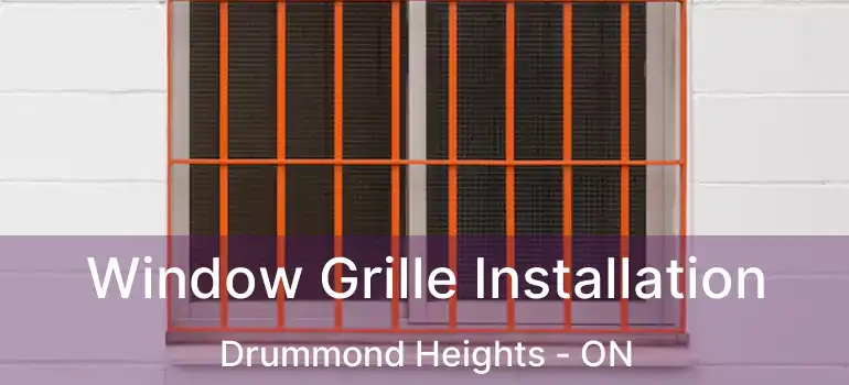  Window Grille Installation Drummond Heights - ON