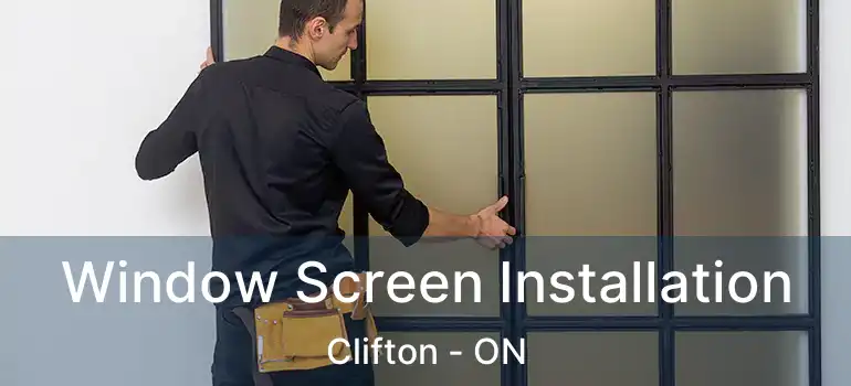  Window Screen Installation Clifton - ON