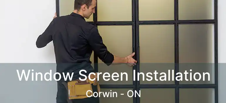  Window Screen Installation Corwin - ON