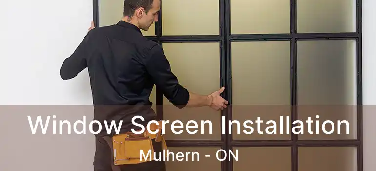  Window Screen Installation Mulhern - ON