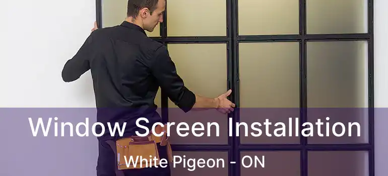  Window Screen Installation White Pigeon - ON